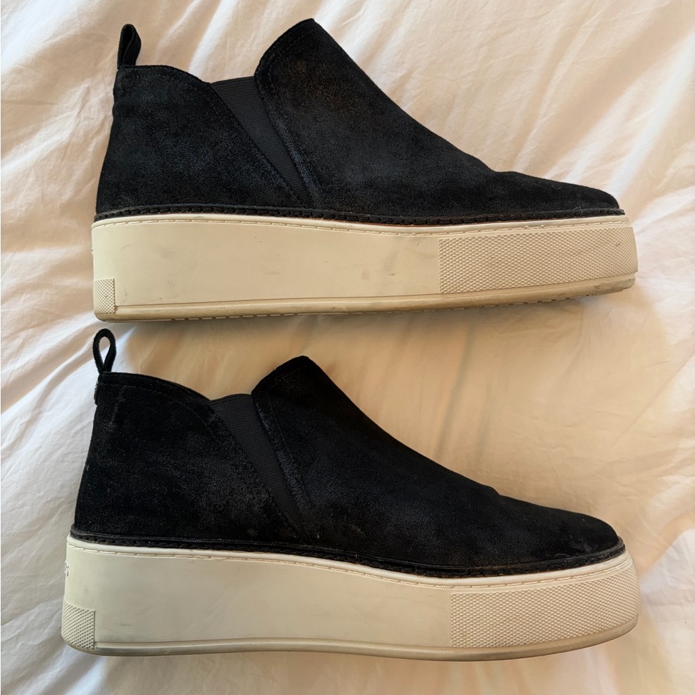 J/SLIDES NYC Black Platform Booties